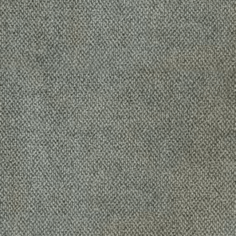 Textile sample, gray-green woven fabric, dense granular texture with matte finish and uniform weave structure.